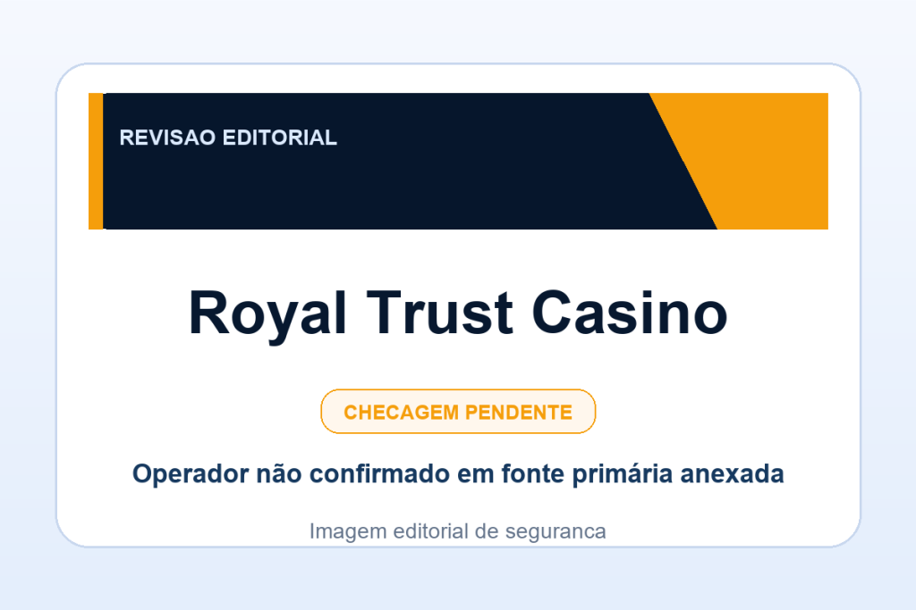 Ficha visual Royal Trust Casino no SafeCasinoCompare Brasil