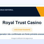 Ficha visual Royal Trust Casino no SafeCasinoCompare Brasil