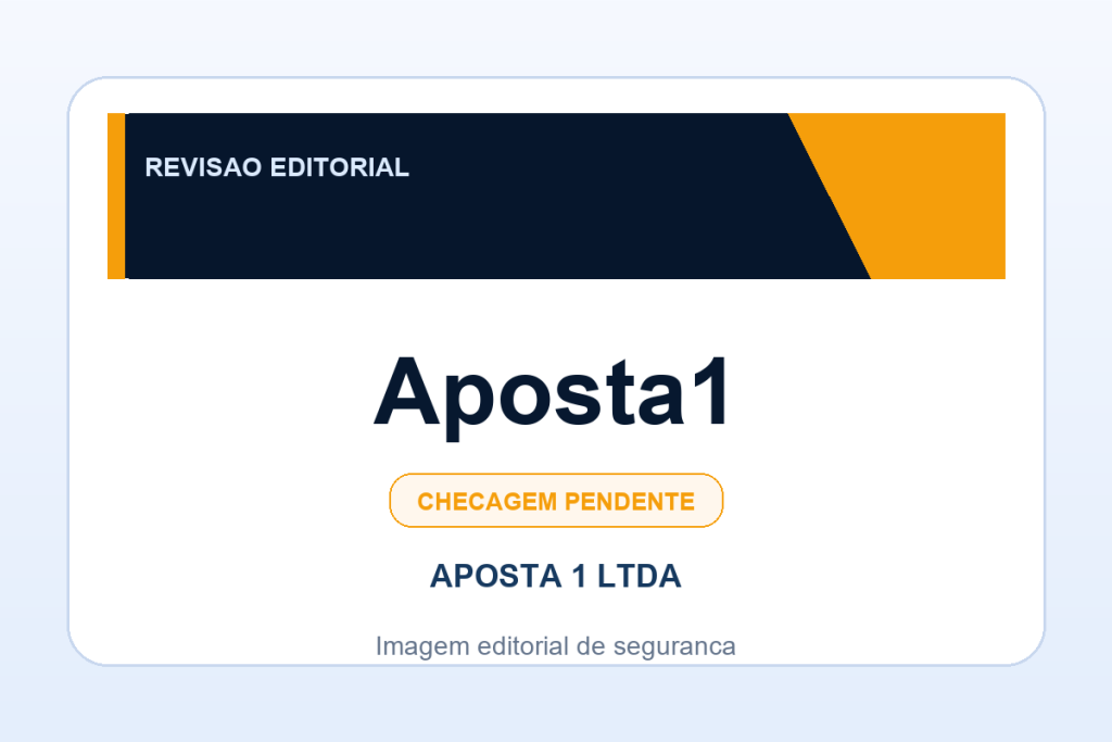 Ficha visual Aposta1 no SafeCasinoCompare Brasil