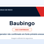 Ficha visual Baubingo no SafeCasinoCompare Brasil