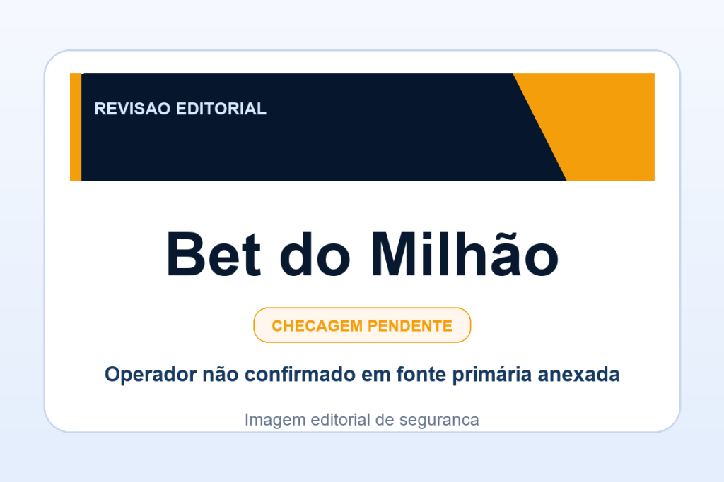 Ficha visual Bet do Milhão no SafeCasinoCompare Brasil