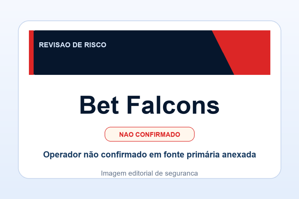 Ficha visual Bet Falcons no SafeCasinoCompare Brasil