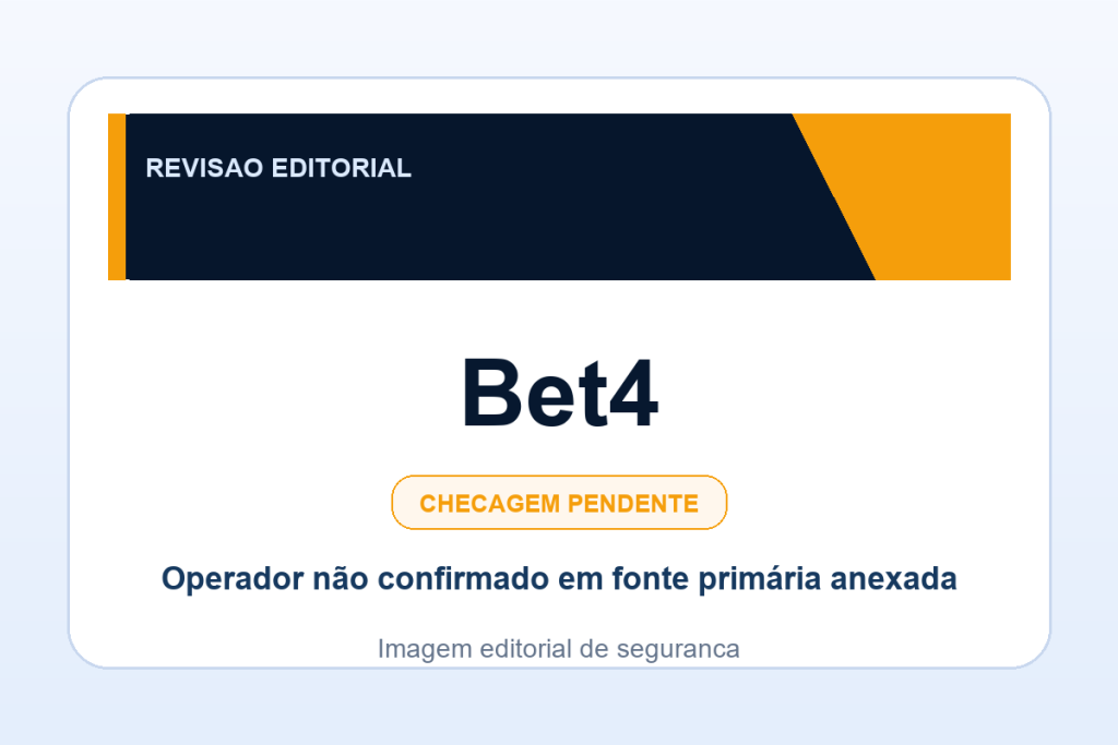 Ficha visual Bet4 no SafeCasinoCompare Brasil