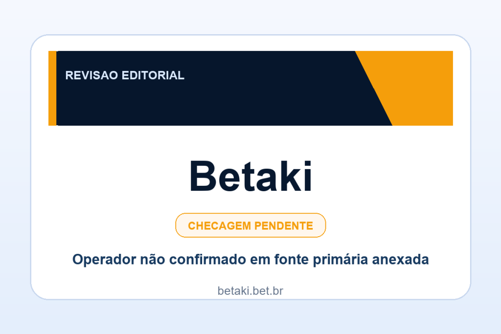 Ficha visual Betaki no SafeCasinoCompare Brasil
