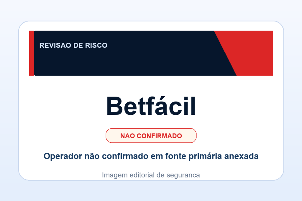 Ficha visual Betfácil no SafeCasinoCompare Brasil