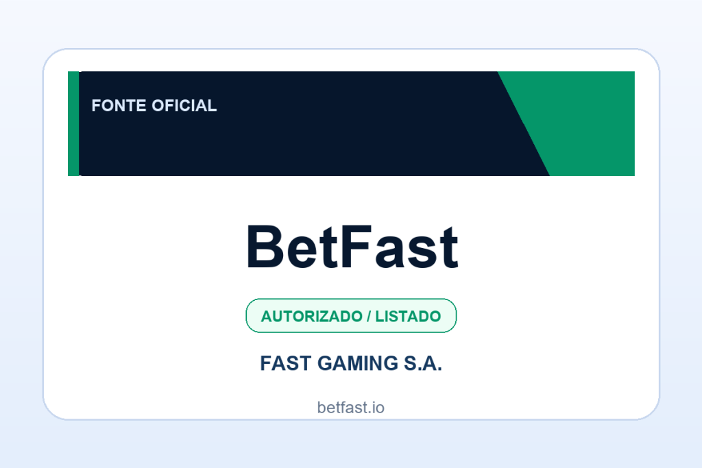 Ficha visual BetFast no SafeCasinoCompare Brasil