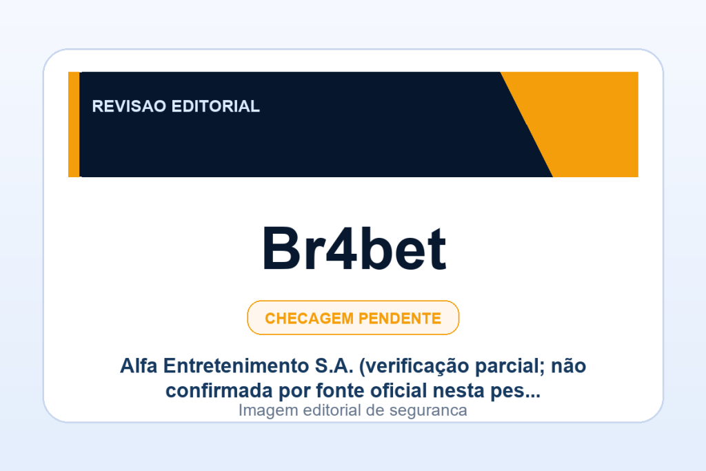 Ficha visual Br4bet no SafeCasinoCompare Brasil
