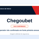 Ficha visual Chegoubet no SafeCasinoCompare Brasil