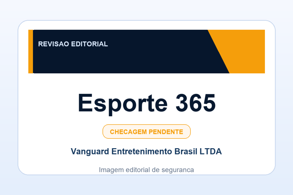 Ficha visual Esporte 365 no SafeCasinoCompare Brasil
