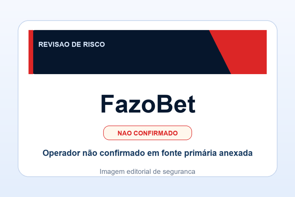 Ficha visual FazoBet no SafeCasinoCompare Brasil