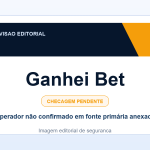 Ficha visual Ganhei Bet no SafeCasinoCompare Brasil