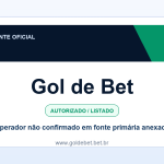 Ficha visual Gol de Bet no SafeCasinoCompare Brasil