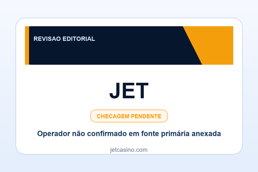 Ficha visual JET no SafeCasinoCompare Brasil