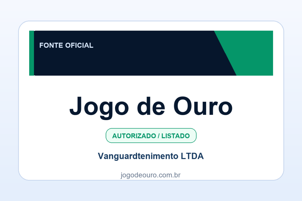 Ficha visual Jogo de Ouro no SafeCasinoCompare Brasil