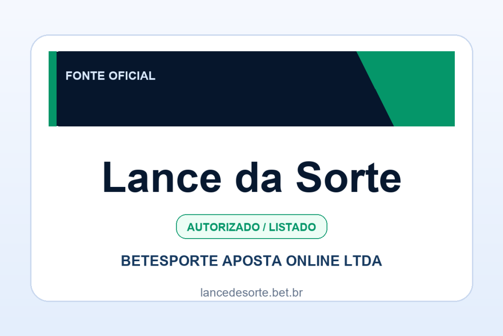 Ficha visual Lance da Sorte no SafeCasinoCompare Brasil