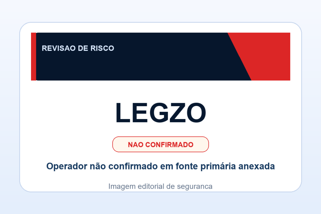 Ficha visual LEGZO no SafeCasinoCompare Brasil