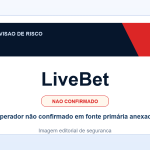 Ficha visual LiveBet no SafeCasinoCompare Brasil