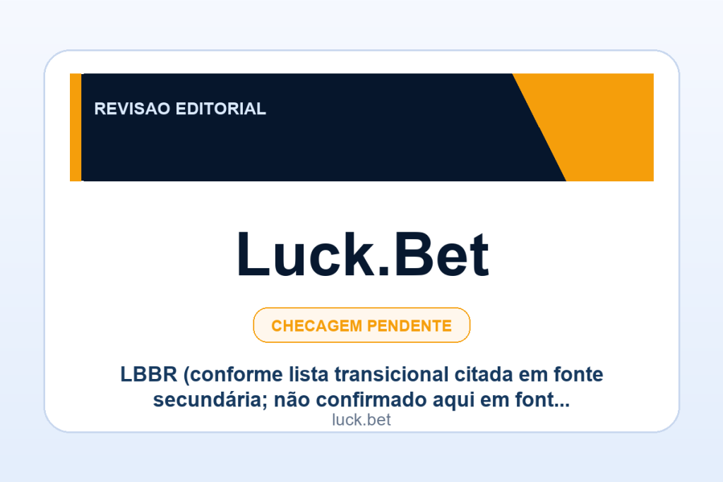 Ficha visual Luck.Bet no SafeCasinoCompare Brasil
