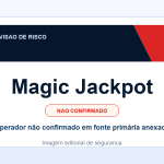 Ficha visual Magic Jackpot no SafeCasinoCompare Brasil