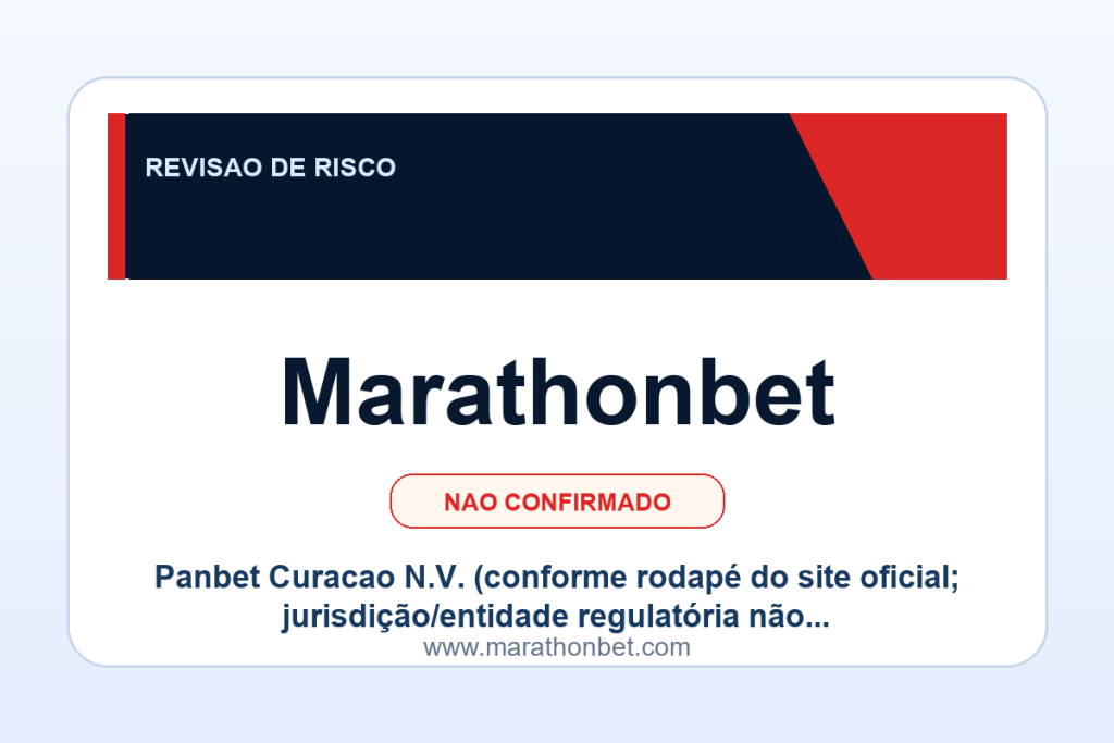 Ficha visual Marathonbet no SafeCasinoCompare Brasil