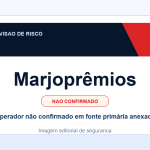 Ficha visual Marjoprêmios no SafeCasinoCompare Brasil