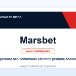 Ficha visual Marsbet no SafeCasinoCompare Brasil