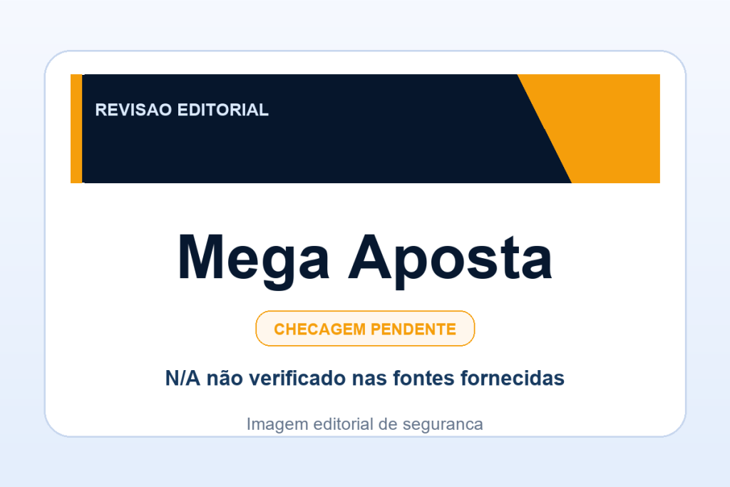 Ficha visual Mega Aposta no SafeCasinoCompare Brasil