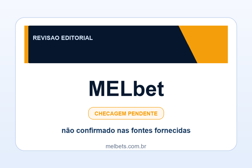 Ficha visual MELbet no SafeCasinoCompare Brasil