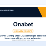 Ficha visual Onabet no SafeCasinoCompare Brasil