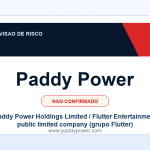 Ficha visual Paddy Power no SafeCasinoCompare Brasil