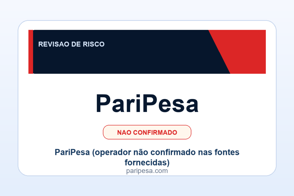 Ficha visual PariPesa no SafeCasinoCompare Brasil