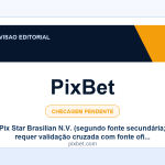 Ficha visual PixBet no SafeCasinoCompare Brasil