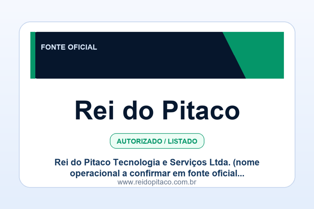 Ficha visual Rei do Pitaco no SafeCasinoCompare Brasil
