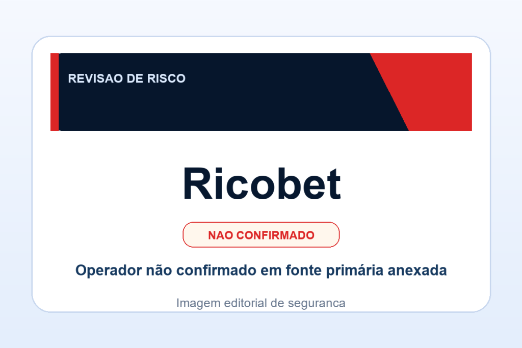 Ficha visual Ricobet no SafeCasinoCompare Brasil