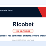 Ficha visual Ricobet no SafeCasinoCompare Brasil
