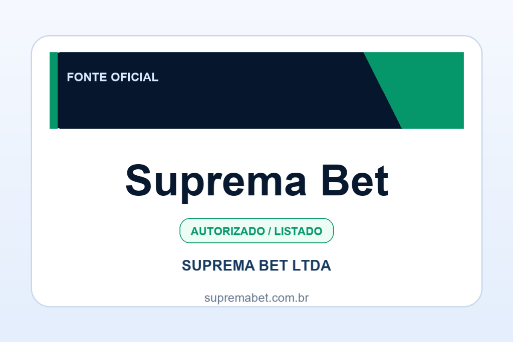 Ficha visual Suprema Bet no SafeCasinoCompare Brasil