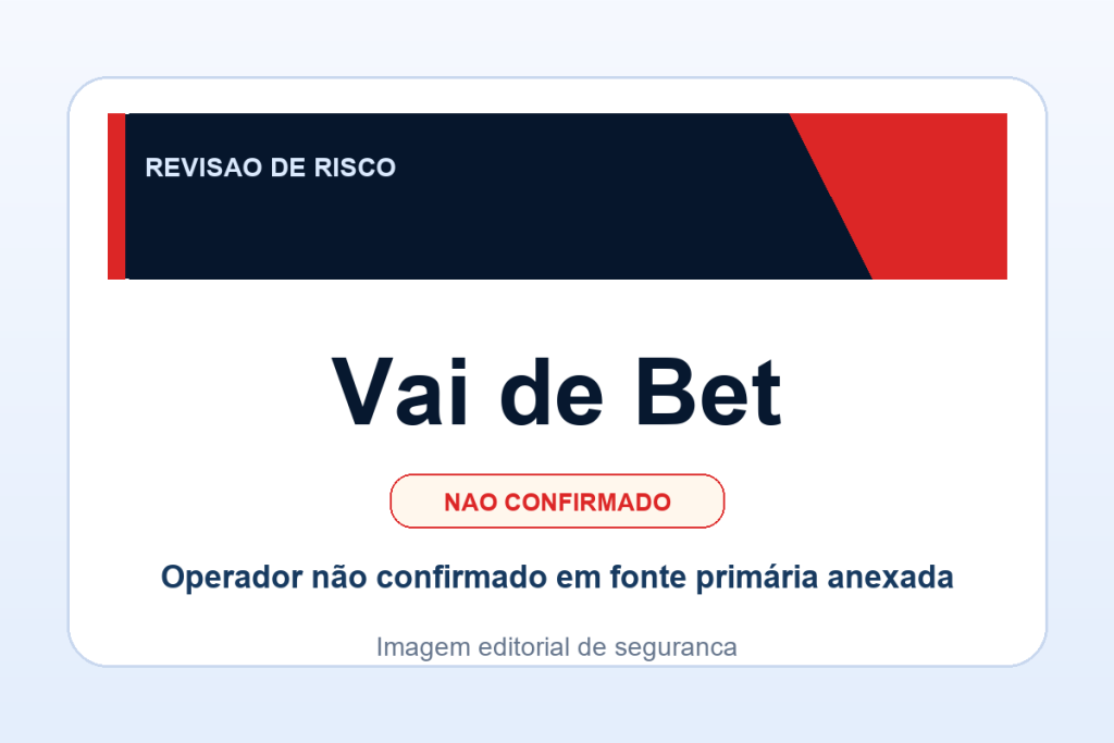 Ficha visual Vai de Bet no SafeCasinoCompare Brasil