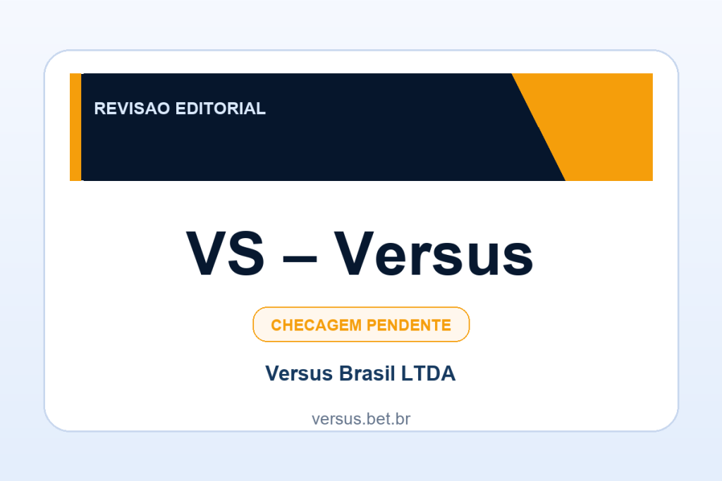 Ficha visual VS – Versus no SafeCasinoCompare Brasil