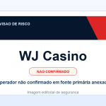 Ficha visual WJ Casino no SafeCasinoCompare Brasil