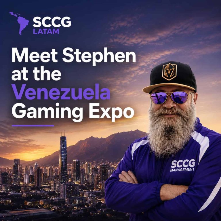 Stephen Crystal, Fundador e CEO da SCCG Management, em um evento de indústria de jogos.