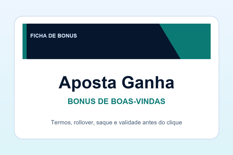 bonus de boas-vindas Aposta Ganha: ficha SafeCasinoCompare Brasil