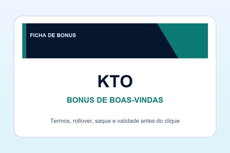 bonus de boas-vindas KTO: ficha SafeCasinoCompare Brasil