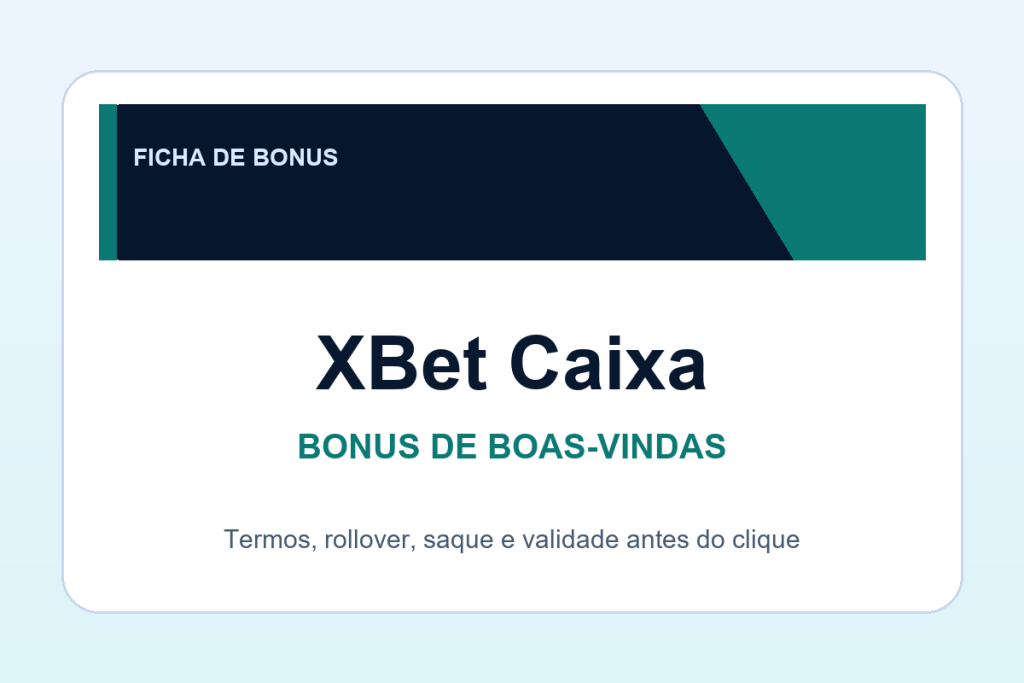 bonus de boas-vindas XBet Caixa: ficha SafeCasinoCompare Brasil