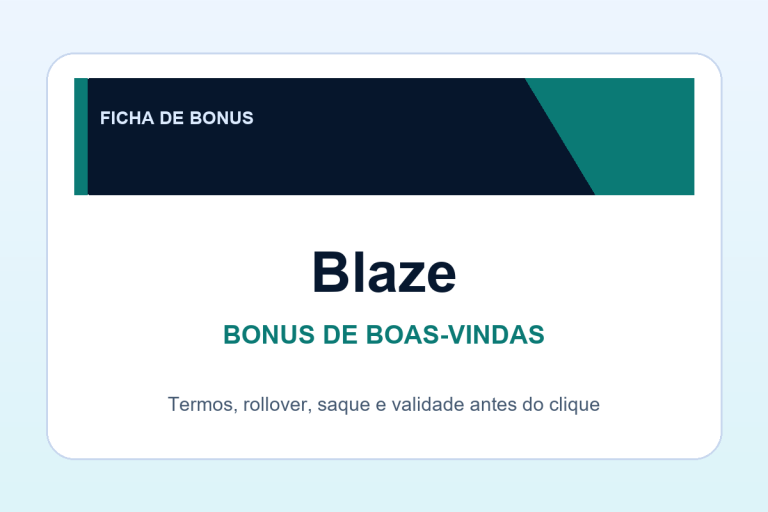 bonus de boas-vindas Blaze: ficha SafeCasinoCompare Brasil