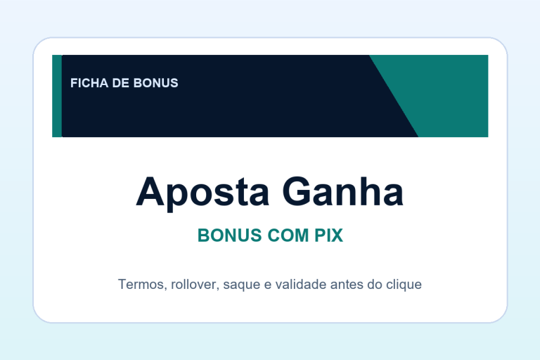 bonus com Pix Aposta Ganha: ficha SafeCasinoCompare Brasil