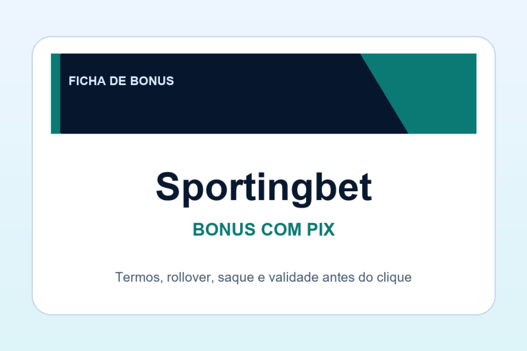 bonus com Pix Sportingbet: ficha SafeCasinoCompare Brasil