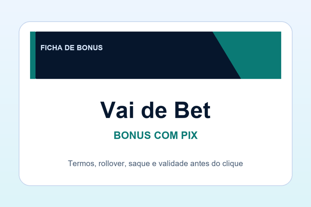 bonus com Pix Vai de Bet: ficha SafeCasinoCompare Brasil
