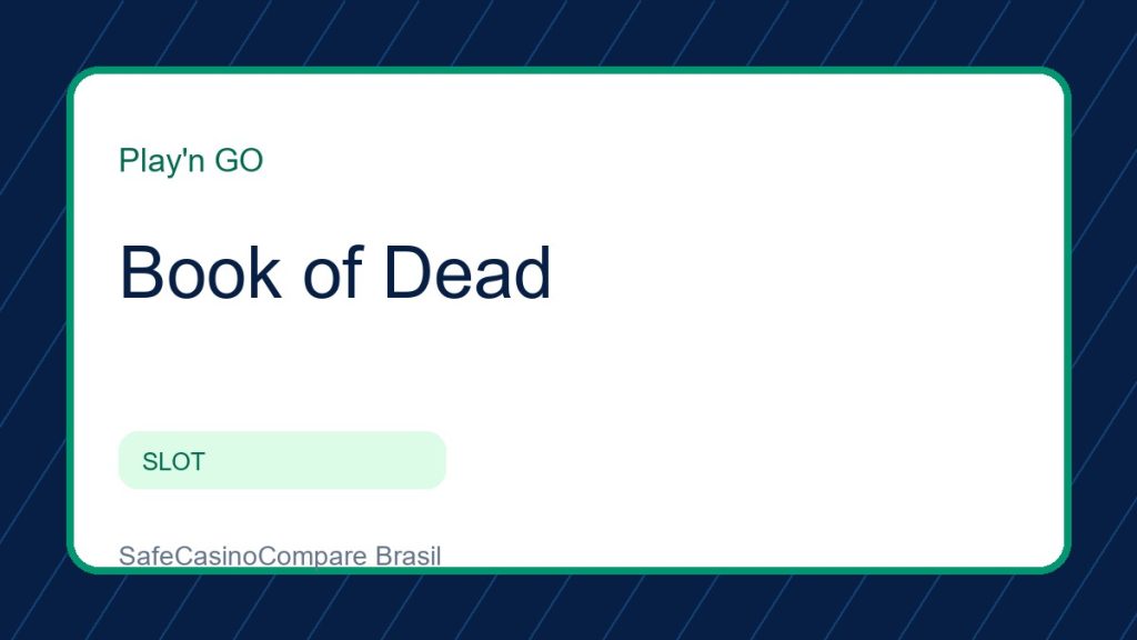 Book of Dead jogo grátis: imagem editorial do perfil no SafeCasinoCompare