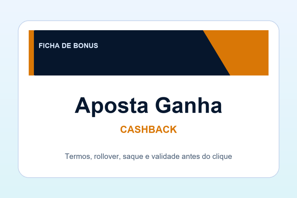 cashback Aposta Ganha: ficha SafeCasinoCompare Brasil