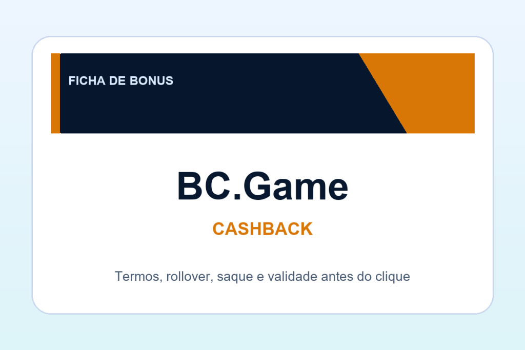 cashback BC.Game: ficha SafeCasinoCompare Brasil